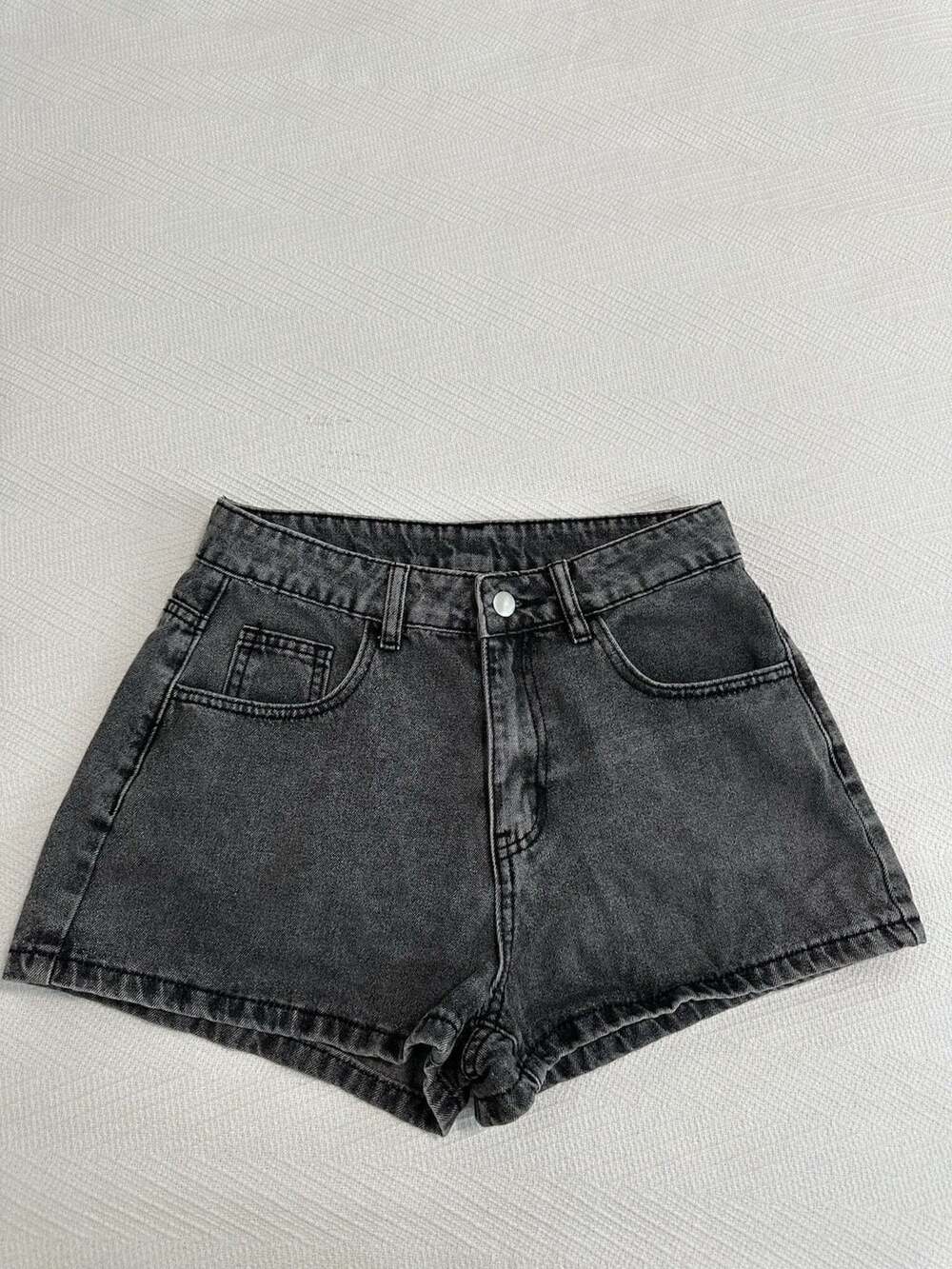 Denim High Rise Shorts Grey Jean Women’s Size S